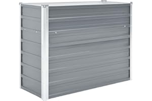 ‎VIDAXL vidaXL Hochbeet Verzinkter Stahl 100x40x77cm Grau Gartenbeet Frühbeet Garten