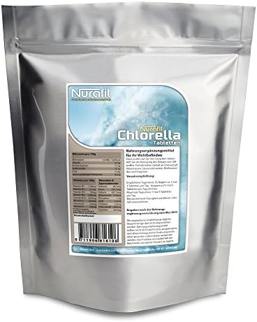 Nurafit Chlorella tablets - natural detox Superfood - rich in vitamins, minerals and trace elements (1kg)