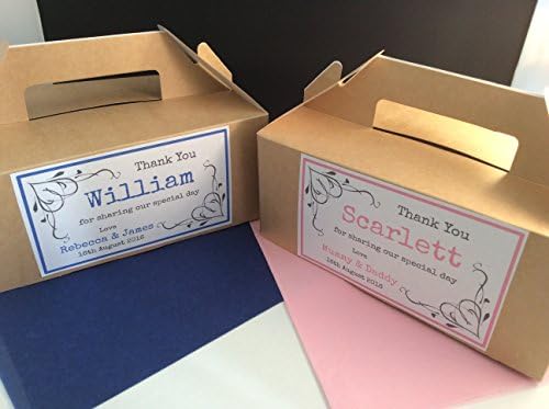 LARGE KRAFT BROWN PERSONALISED CHILDREN'S WEDDING ACTIVITY BOX - complete with tissue paper