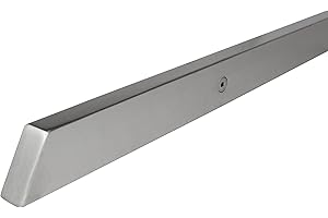 INOXLM LAVORAZIONI INOX INOXLM Corrimano Rettangolare 40x20 mm in Acciaio Inox AISI 304 Con Finitura Satinata | Made in Italy | Fai Da Te | Ideale per Uso Interno ed Esterno (2200 mm)
