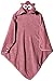 Pippi Baby-Girls Hooded Towel with Face Dressing Gown, Pink (Rose), One Size (manufacturer size:83X83)