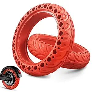 Scooter Replacement Tires Colored Solid Honeycomb Tyres for Xiaomi M365/Pro 8.5 Inch Solid Tire Electric Scooter Front/Rear Wheel Non-Slip Anti Puncture Tire Accessories