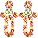 Produktbild Fiada 10 Stücke Hawaiian Party Decor Set Ananas Sonnenbrille Tropische Halskette Armband Stirnband Kostüm Kostüme Blumen Girlanden Set