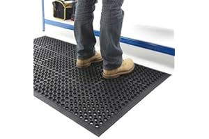 BRAVICH Large Outdoor Rubber Entrance Mats Anti Slip Drainage Door Mat Flooring SIZE 0.6 M x 0.9 M