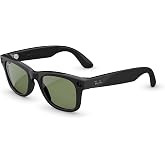 Meta Ontario Square Sunglasses, Shiny Black, Green Lenses, Large