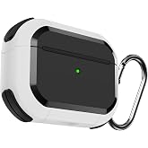 Minesk Airpods PRO 3 ile Uyumlu Armor Serisi Darbelere Karşı Ultra G&uuml;&ccedil;l&uuml; Koruma Fiber Karbon Arka Tasarım Kılıf (Beyaz, Airpo