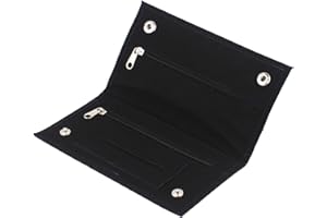 OULU Pitillera Tabaco de liar, Tabaquera Estuche Cartera Tabaco de liar Funda Bolso para Tabaco de Liar Cuero (NEGRO N)