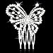 Butterfly Pattern Rhinestone Hair Comb Slide Clip Bridal Wedding Hair Accessory