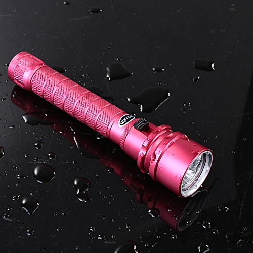 Pellor wasserdicht Taschenlampe Tauchlampe CREE XM-L T6 LED 4000Lm 100m vollig Wasserdicht Electrodeless Dimming wiederaufladbare Taschenlampe mit 2 x 18650 Akku Unterwasser Led Pellor Tauchlampe CREE XM-L T6 LED diving led Wasserdicht Tauchen Lampe - 8
