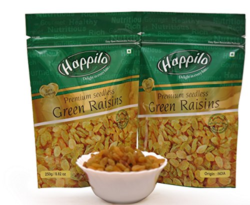 Happilo Premium Seedless Raisins, 250g (Pack of 2)