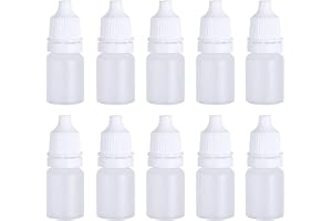 KOMUNJ 10 Stycken Droppflaskor 5 ml Klämflaskor Flexibla Flytande Behållare Med Lock Tom Squeezable