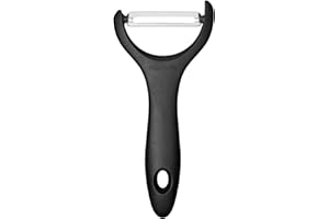 ‎FISKARS Fiskars Obieraczka do warzyw, w kształcie litery Y, ze stali nierdzewnej, Essential, czarna, 1065599