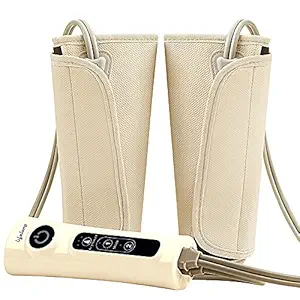 Lifelong LLM18 Air Pressure Massager for blood circulation and pain relief of Arms, Leg, Calf and Foot (Brown)