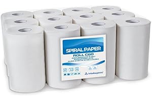 IMBALLAGGI 2000 - Rotoli Asciugamani Carta 2 Veli in Pura Cellulosa, 1 pack, Confezione da 12-220 Strappi Ogni Rotolo, Altezza 21.5 cm - Certificazione Ecolabel