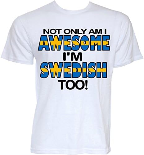Beat Tees Clothing Mens Funny Novelty Awesome Swedish Sweden Flag Joke Slogan Gifts T-shirts (MEDIUM)