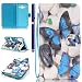 Produktbild FESELE Butterfly Lederhülle für [Samsung Galaxy J3 2015/2016] Leder-Mappen-Karten-Slot-Abdeckung im Bookstyle mit Standfunktion, Samsung Galaxy J3 2015/2016 Bunt Malerei Lanyard Strap Brieftasche Hül
