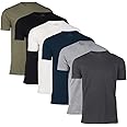 True Classic Mens T-Shirts - Short Sleeve Crew Neck Plain T Shirt for Men, Pack of 6, Variety, L