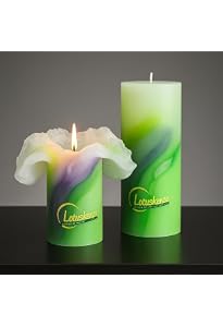 Candela Lotuskerze Mit Blüteneffekt – Green Lilac, 23 Cm, Magische Wachsblüte