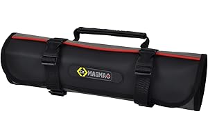 C.K Magma Sac à Outils Enroulable pour Burins et Petits Outils, Sachoche a Outil Roulette Vide, Trousse à Ciseaux a Bois, Caisse a Outil Souple, Coffret Ciseau a Bois, Rangement Outils, MA2719