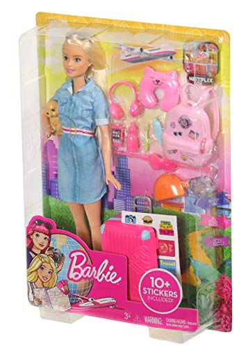 Barbie-Voyage-poupe-blonde-avec-sa-valise-et-son-sac--dos-figurine-de-chien-autocollants-et-accessoires-jouet-pour-enfant-FWV25