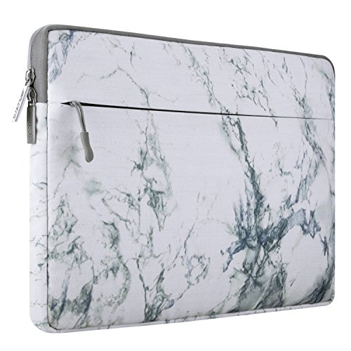 MOSISO Canvas Gewebe Laptop Hülle Sleeve Tasche für 13-13.3 Zoll MacBook Pro, MacBook Air, Notebook Computer, Marmor Muster