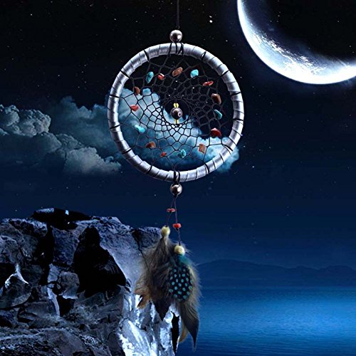 Merssavo Dreamcatcher Traumf?nger mit Feder Wandbehang Dekoration 35cm x 11cm - 5