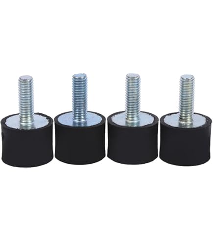 Amortisseur Vibrations Caoutchouc QUARKZMAN 4Pcs Supports D'Isolation En Caoutchouc M6x18mm Amortisseurs Vibrations Compresseur Air