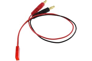 YUNIQUE GREEN-CLEAN-POWER YUNIQUE Italia 1 Pezzo 4.0mm Maschio Spina a Banana connettore Carica Piombo a JST 20AWG Morbido Silicone Cavo di Ricarica Filo 30 cm 11.8 Pollici Lipo Parti per RC
