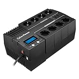 8 puentes de salida Schuko CyberPower BR700ELCD sistema de alimentación ininterrumpida (UPS) Línea interactiva 700 VA 420 W 8 salidas AC - Fuente de alimentación continua (UPS) (Línea interactiva, 700 VA, 420 W, Seno, 165 V, 290 V)