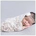 Binlunnu Newborn Baby Photography Props Crochet Wrap Lace Yarn Cloth Blanket (White)