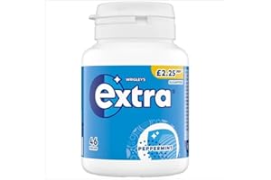 DNAAZ Extra Peppermint Chewing Gum Tub 6x46 Pieces Chewing Gum Sugarfee (Pack of 6)
