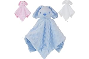 OnlyBee Baby Bunny Satin Lined Comforters - 3 Colours (Blue)