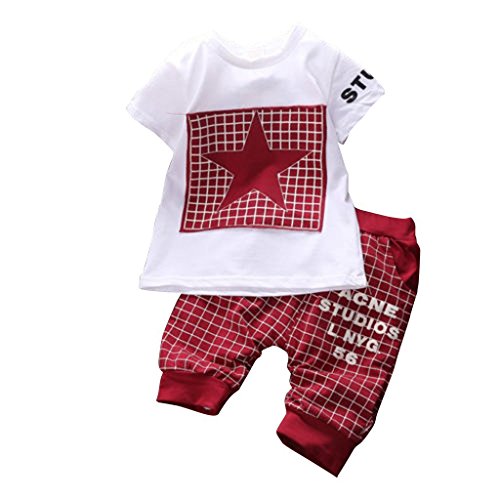 Bohai Baby Boy Kid 2 Piece STAR Sportswear Clothes T-shirt Top Short Pants Outfit Set