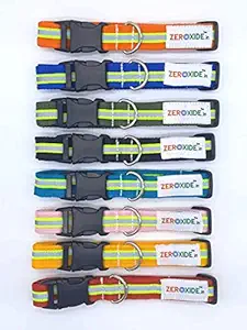 ZEROXIDE Reflective Dog Collars, Pack of 5, Multicolor - Assorted (PRT-TK-5)