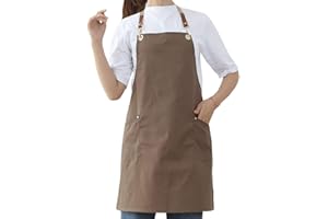 Watwass Grembiule da Cucina Donna Cottura Barbecue Grembiule Donna Lavoro con Tasche