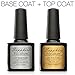 Fashion Base® New 7.3ml Sapphire Top Coat and Base Coat Long Lasting Nail Primer Summer Soak off Semi Permanent UV Nail Gel Polish (Base Coat +Top Coat)