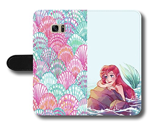 Little Mermaid Ariel Disney Princes Seashell Pattern Leather