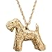 Produktbild Kerry Blue Terrier Hergestellt in U.K. Kunstvolle Hunde- Anhänger Sammlung (22 Karat Vergoldung / gold plattiert)