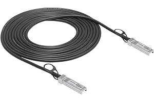 QSFPTEK 10 GB SFP+ DAC Cable 5m, 10GBASE-CU Cable Twinax de Cobre conexión Directa pasiva Direct Attach Copper Cable Compatible con Cisco SFP-H10GB-CU5M, Ubiquiti, D-Link, Netgear, Mikrotik