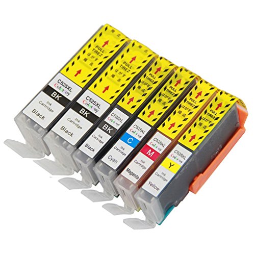 ColorJoy Tintenpatronen PGI-525 CLI-526 Kompatibel f¨¹r Canon PIXMA IP4850 IP4950 IX6550 MG5150 MG5250 MG5350 MG6150 MG6250 MG8150 MG8250 MX715 MX885 MX895 Drucker(2 Schwarz-PGI-525+1 Schwarz-CLI-526+1 Cyan-CLI-526+1 Magenta-CLI-526+1 Gelb-CLI-526)