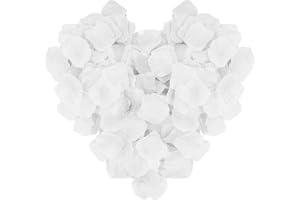 1 200 stycken konstgjorda rosenblad, dekorativa rosenblad, konstgjorda vita rosenblad, bröllop, alla hjärtans dag, bordsdekor