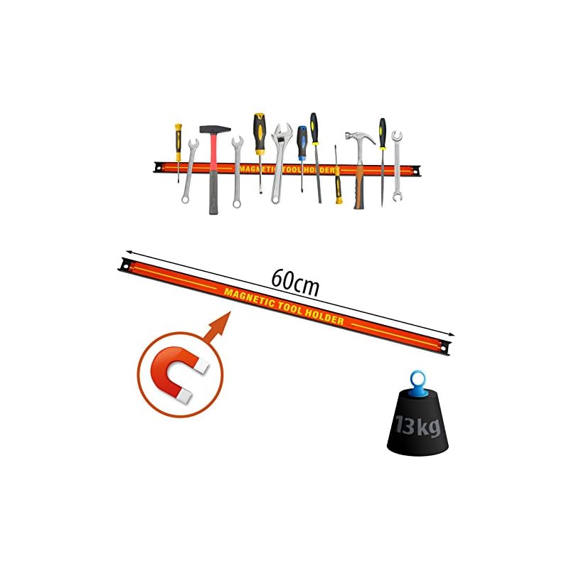 Sellnet Magnetleiste 60cm Magnet Werkzeughalter Werkzeugleiste Werkzeug Halterung Sn3522