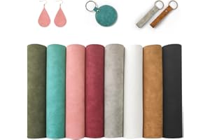 GENERIC XHT 8 Stück 20x30cm weiches, einfarbige Kunstleder-Blätter, PU Lederimitat, wasserdicht, für Ohrringe, Haarschleifen, DIY-handgefertigte Projekte