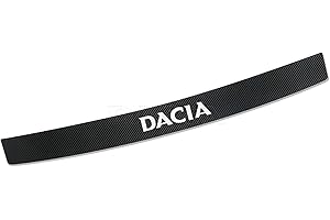 EVER TA Car Rear Bumper Protector for Ren-Ault Dacia Duster Logan SANDERO Jogger Spring, Carbon Fiber Trunk Sill Plate Decorative Strips Anti-Scratch Cover Sticker Styling Accessories
