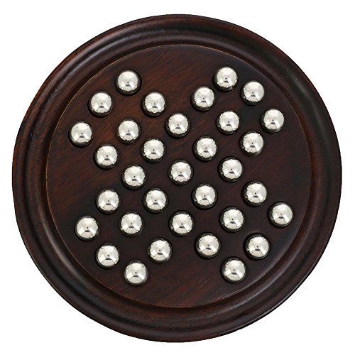 Preisvergleich Produktbild Einzigartige Geschenke für Kinder Erwachsene, handgemachte indische hölzerne Solitaire-Spiel mitGlas Murmeln