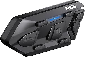 WAYXIN R6S interfono moto Fino a 6 Piloti, Comunicazione Bluetooth con Controllo Vocale per Interfono 2 Persone, bluetooth casco moto Cancellazione del Rumore DSP&CVC/HiFi/Impermeabile/Universale(Uno)
