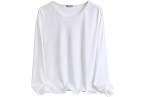 GENERIC T-shirt basique à manches longues avec col roulé - Sous-vêtements thermiques pour femme - Intérieur en polaire thermique - Maillot de corps à manches longues élégant - Pull à col en V - Chemise de ski