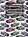 Produktbild Composition Book 100 sheets/200 pages/7.44 x 9.69 in. Wide Ruled/ Colorful Cars: Writing Notebook | Lined Page Book Soft Cover | Plain Journal | Metallic Convertible Sport Cars