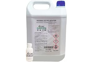 GNCGARDEN 5 Kg de résine polyester (Ortho) Ne convient pas à être en contact avec l'eau +100 g
