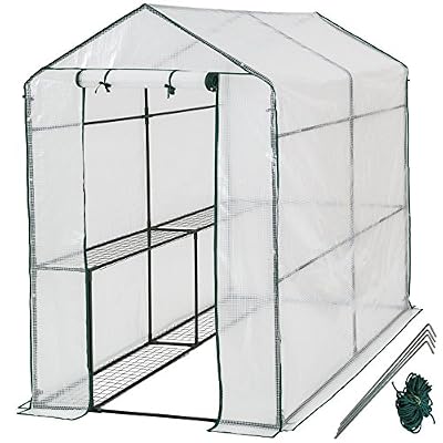 TecTake Serre de jardin PE plastique tente abri - diverses modèles - (186x120x190cm | No. 401861)